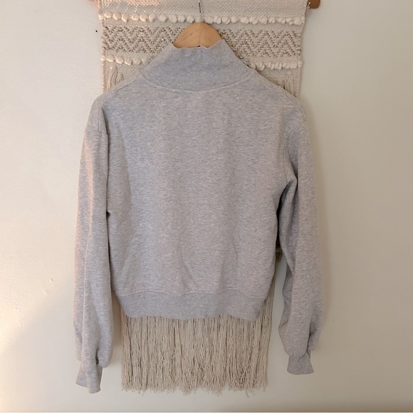 Heather light grey 1/4 zip sweatshirt - Picture 10 of 10